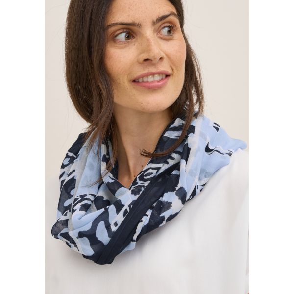 Cecil print sjaal urban dark blue 572876 36831-A