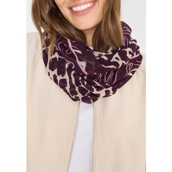 Cecil ronde print sjaal eggplant red 572934 36855-A