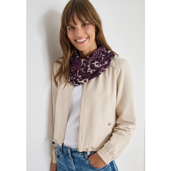 Cecil ronde print sjaal eggplant red 572934 36855-A