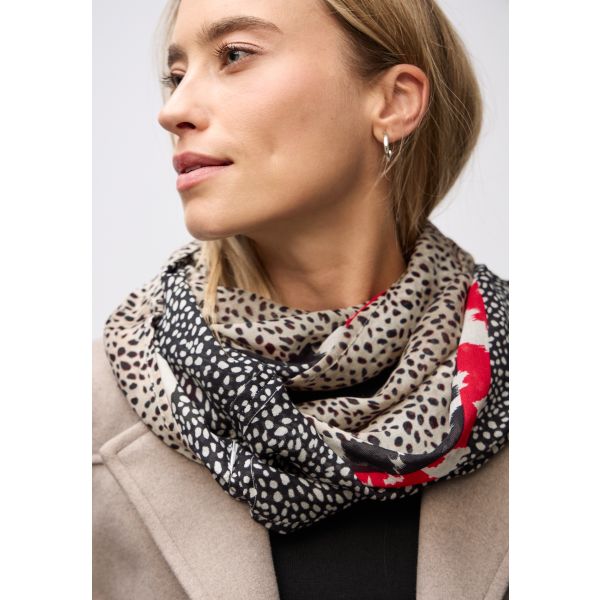 Street One ronde print sjaal black 572943 30001-A