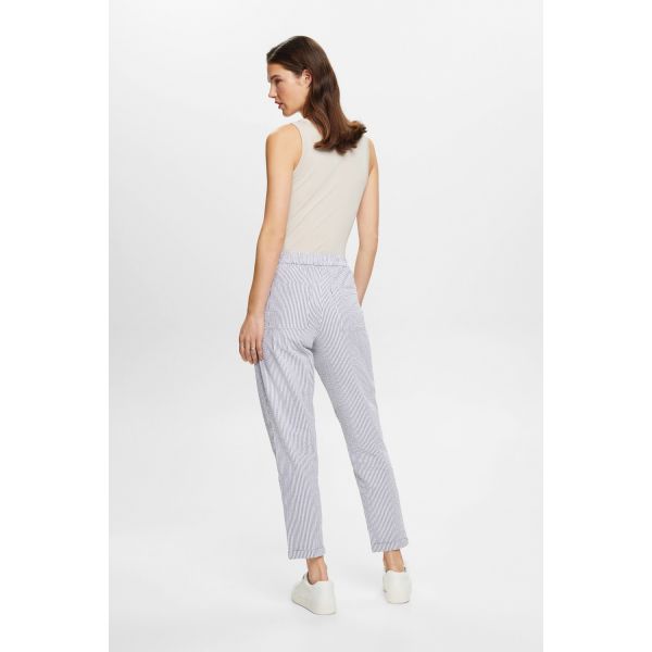 Esprit seersucker streep broek navy 993EE1B322 400