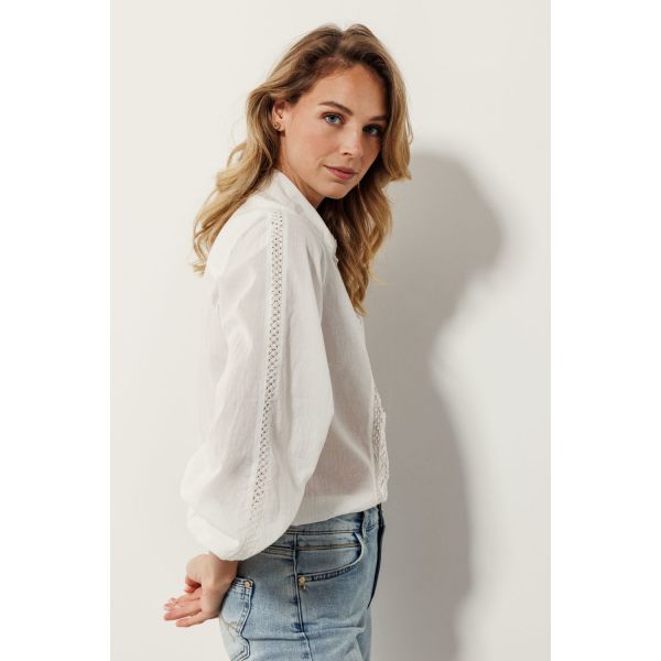 Tramontana kanten blouse off wihte A06-15-301
