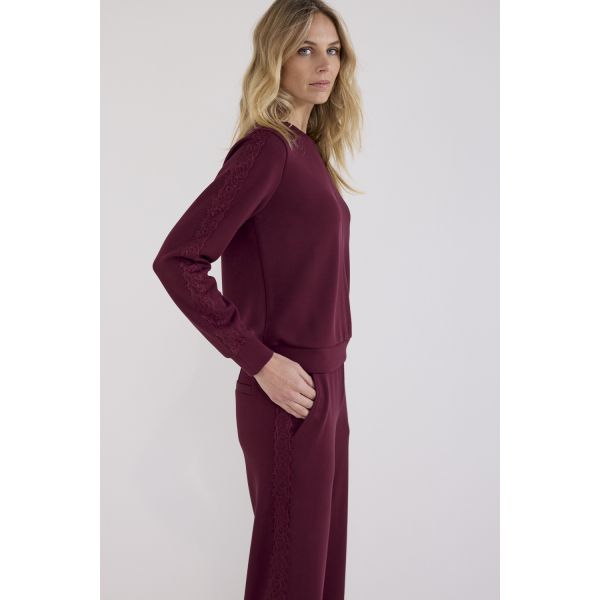 Tramontana sweater met kant pomegranate C12-21-601