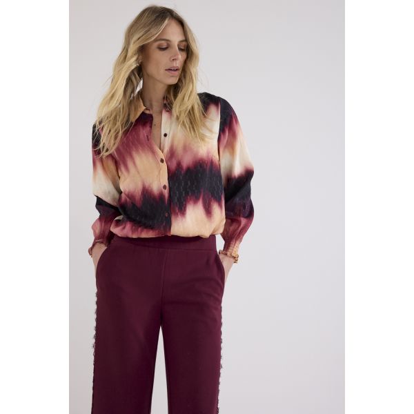 Tramontana tie dye blouse pomegranate C19-21-301