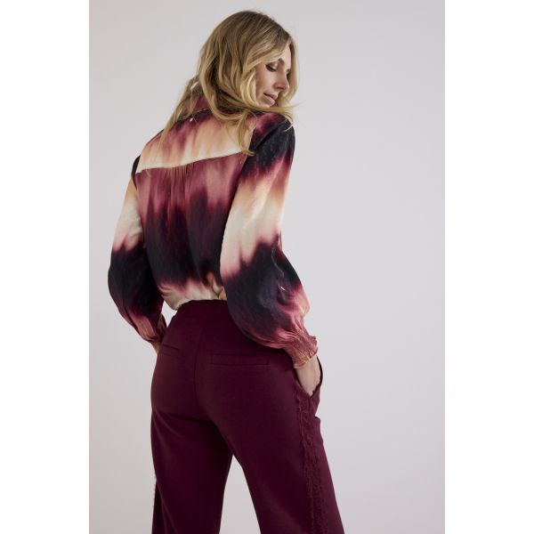 Tramontana tie dye blouse pomegranate C19-21-301