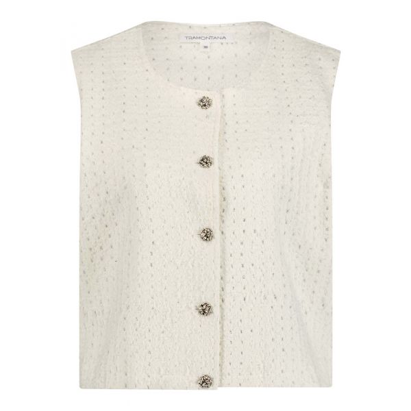 Tramontana denim gilet off white C37-15-801