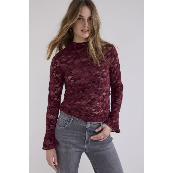 Tramontana kanten top pomegranate C65-21-401