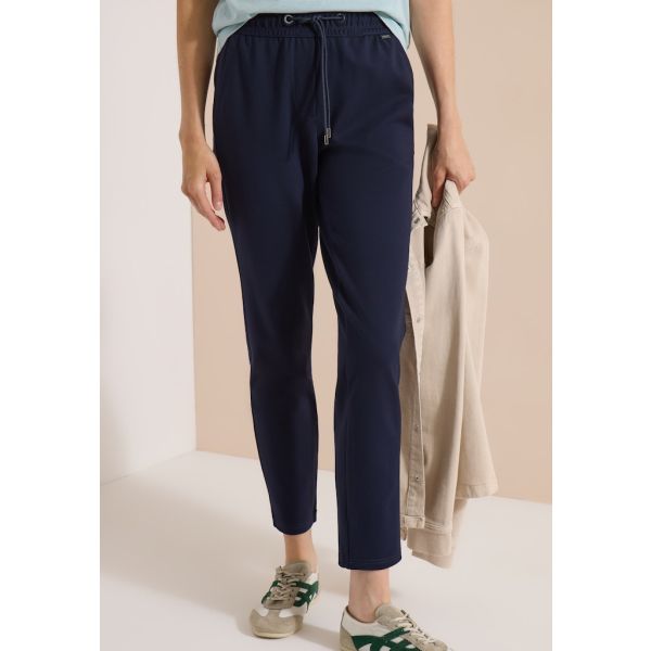Cecil jersey broek Tracy dark blue 380929 16831