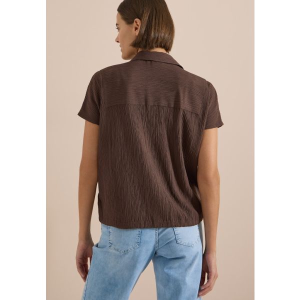 Cecil structuur blouse cacao 346711 17673