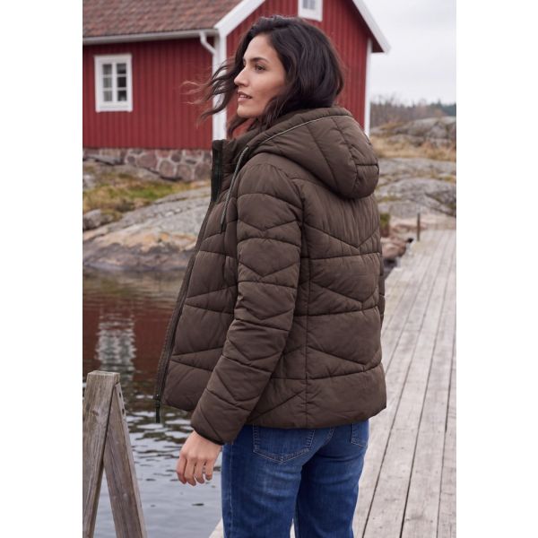 Cecil gewatteerde winterjas chocolate brown 202276