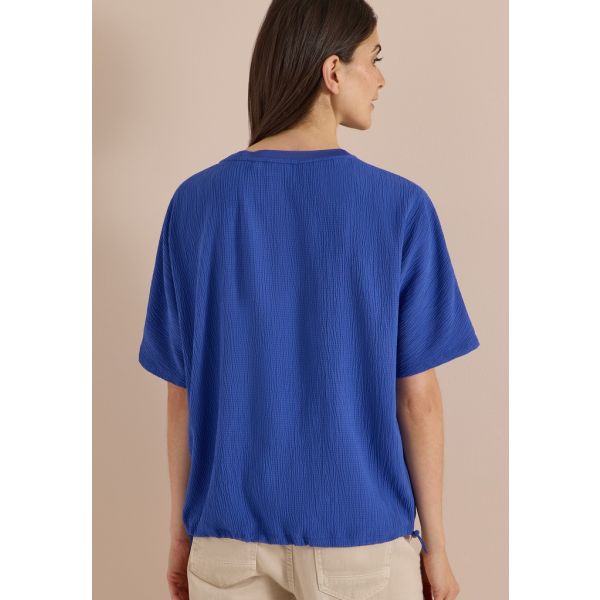 Cecil structuur shirt river blue 346805 17765
