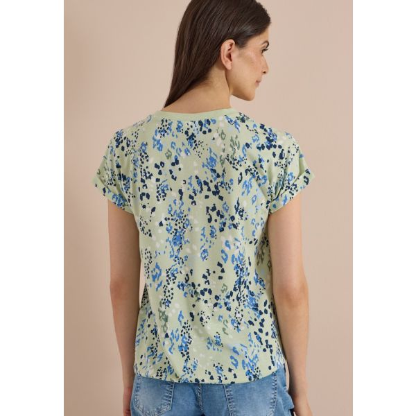 Cecil print shirt matcha lime 325573 35749