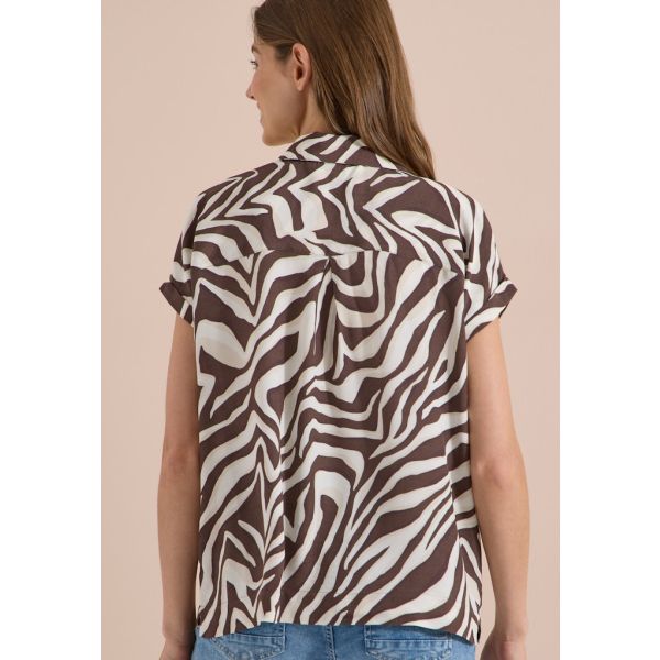 Cecil zebra print blouse cacao 346515 37673
