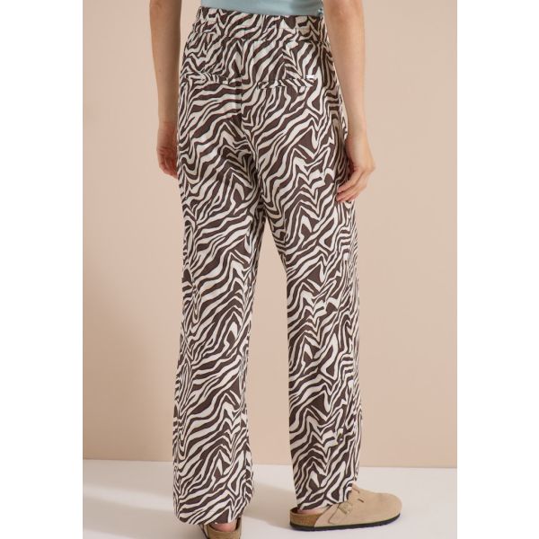 Cecil zebra pirnt broek cacao 379827 37673