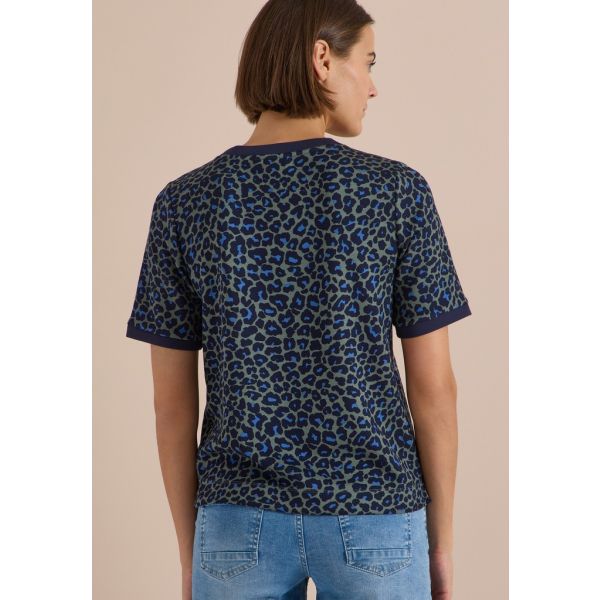 Cecil panter print shirt olive green 325684 37798