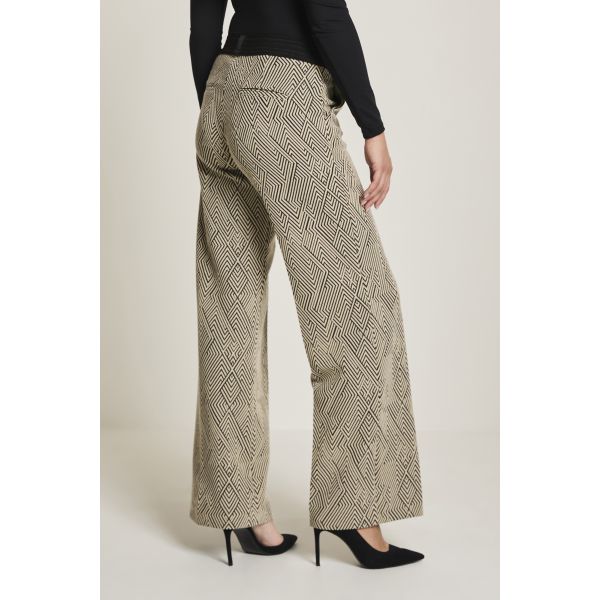 Para Mi jacquard broek Mira zigzag ecru 252.189206