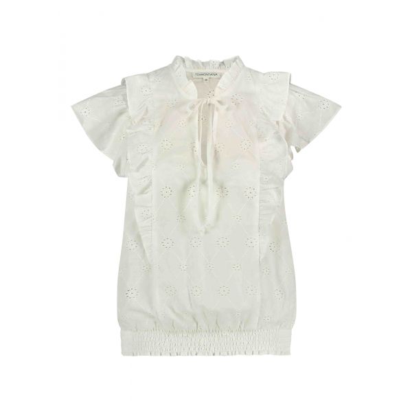 Tramontana broderie blouse white I04-12-301