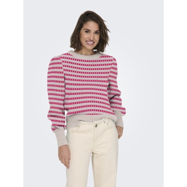 JDY print trui cement love potion pink 15304813