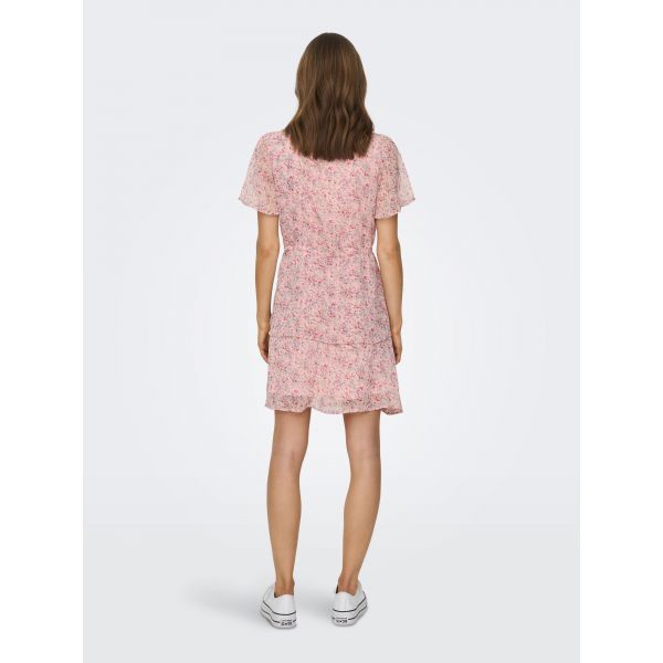 JDY stroken jurk peach wip 15290044