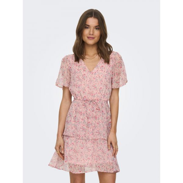 JDY stroken jurk peach wip 15290044