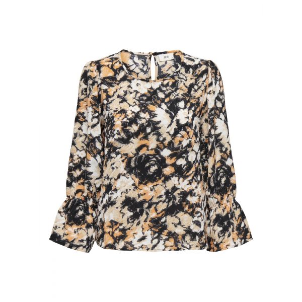 JDY print blouse black blurred flower 15308687