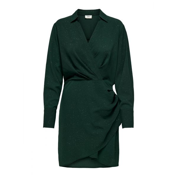 JDY glitter overslag jurk scarab 15313028