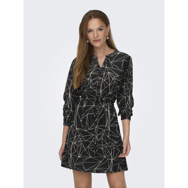 JDY print jurk black eggnog 15302384