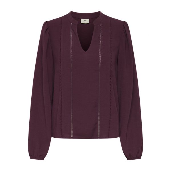 JDY kanten details blouse maroon banner 15355360