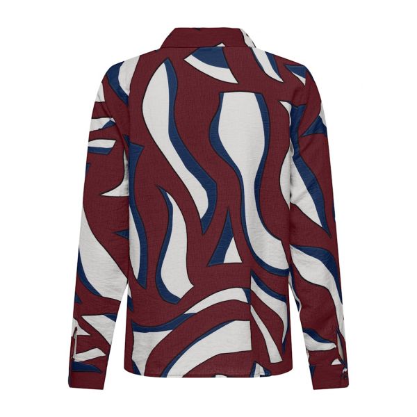 JDY print blouse tapioca cabernet 15354240