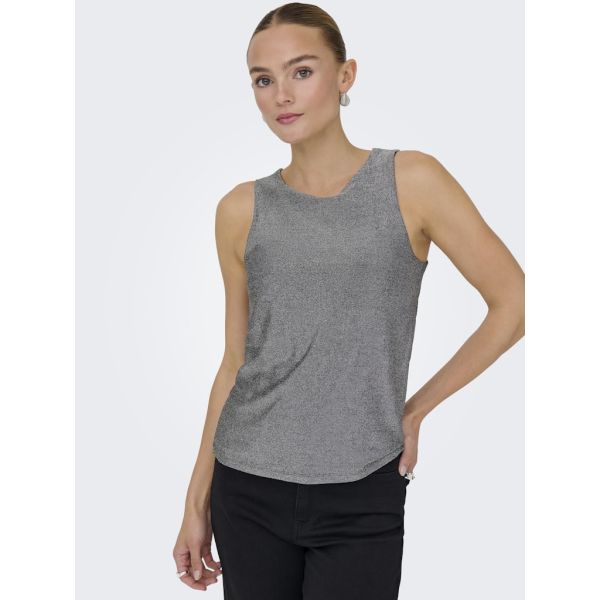 JDY glittertop silver 15360787