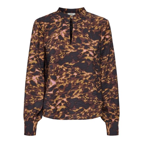 JDY print blouse leather brown 15358196