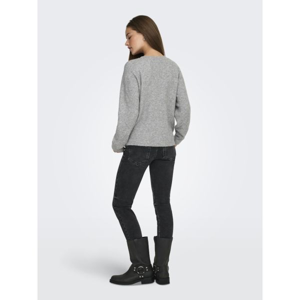 JDY trui met parel light grey 15362398