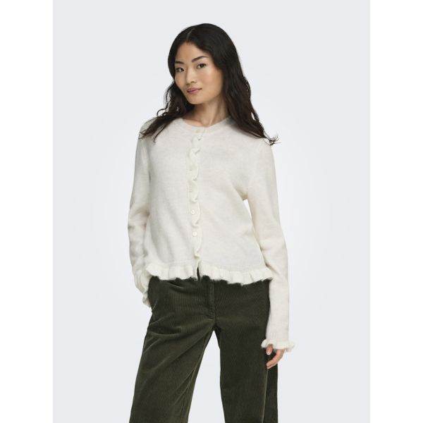 JDY fijn brei vest cloud dancer 15363485