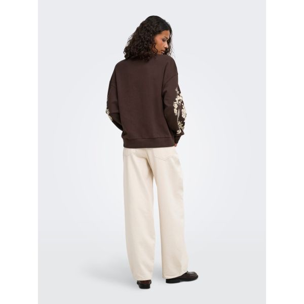 JDY sweater met flock print coffee bean 15376613
