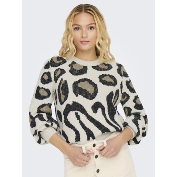 JDY animal print trui cement 15292890
