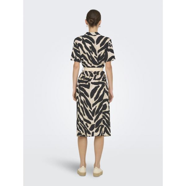 JDY print jurk met riem tapioca 15353838