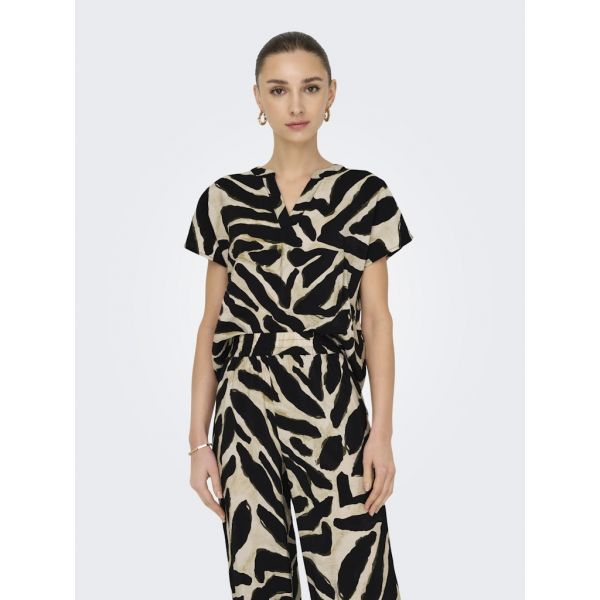 JDY print blouse tapioca black 15353839
