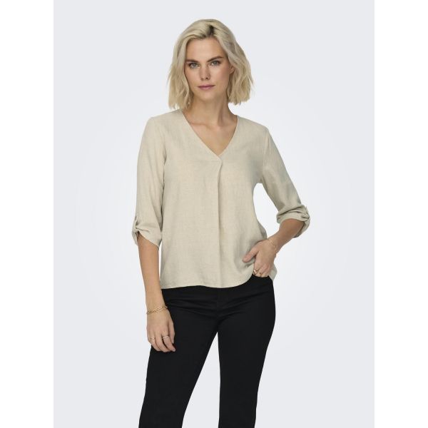 JDY linnen blouse oatmeal 15317390