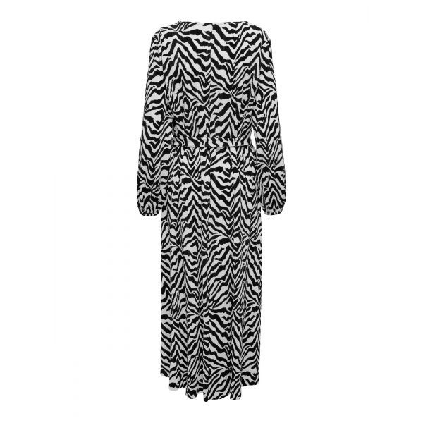 JDY plissé zebra jurk eggnogg 15317552 