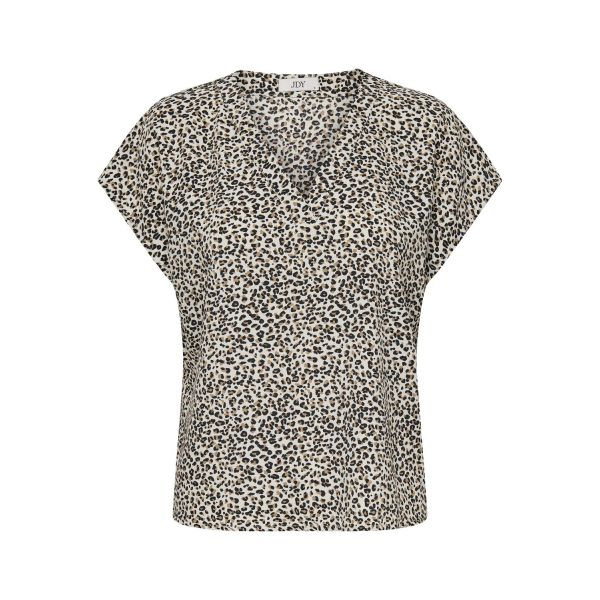 JDY print blouse tapioca/ small leo 15325231