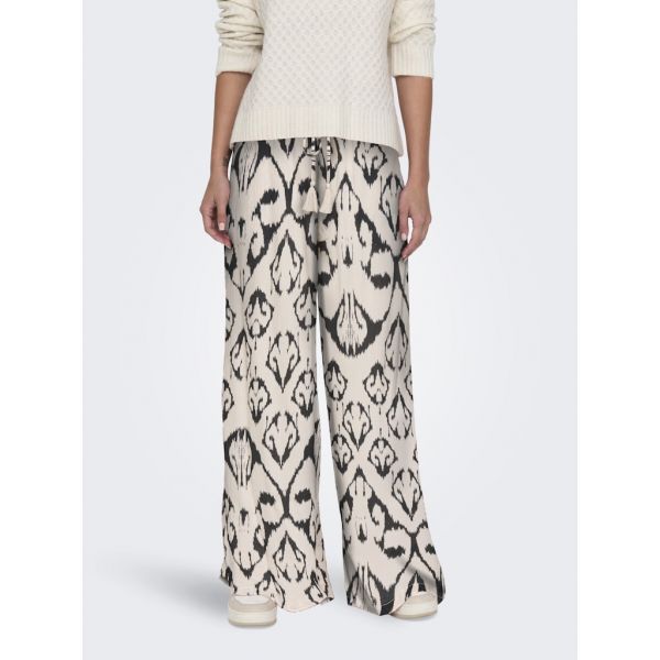 JDY print broek cement black 15320106