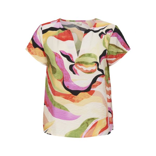 JDY print blouse cloud dancer 15351624