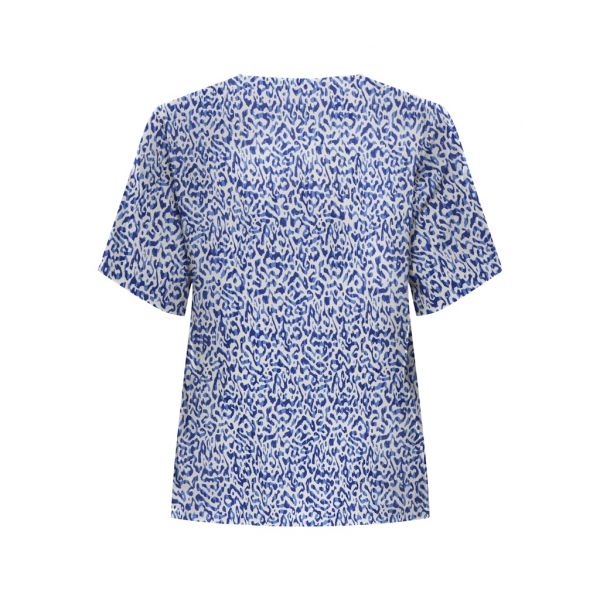 JDY print blouse cloud dancer bleu 15351571