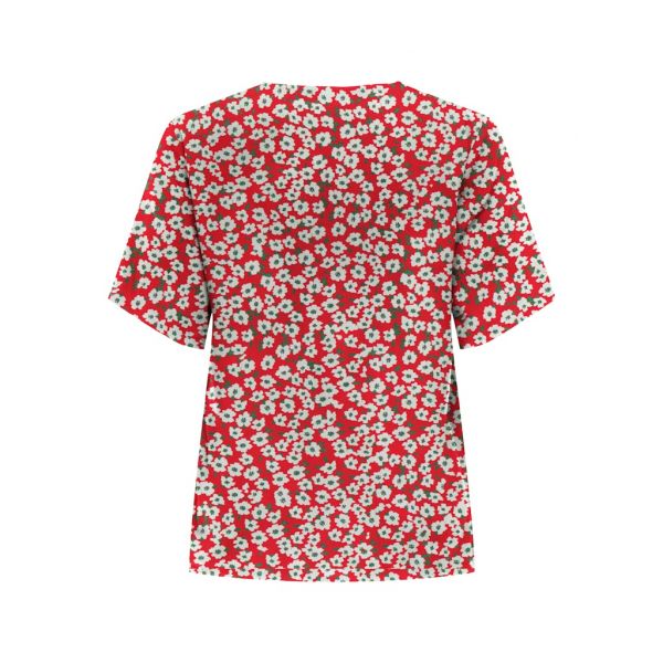 JDY print blouse mars red 15351571