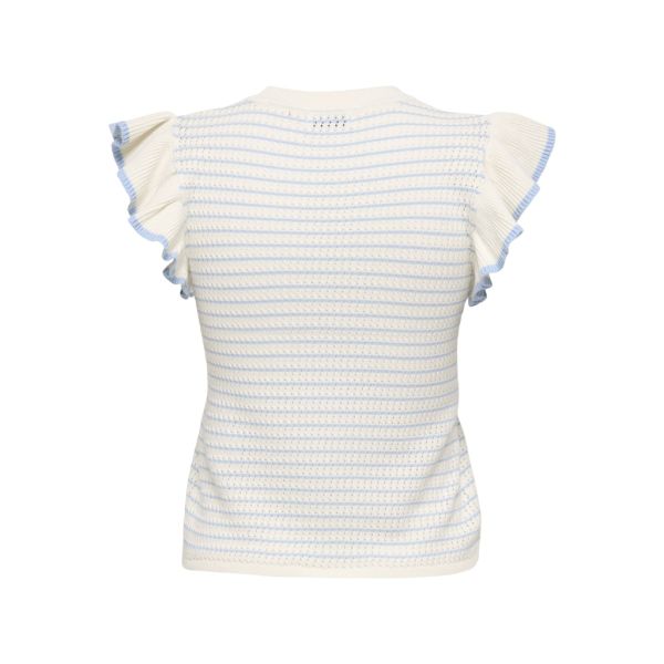 JDY streep top cloud dancer blue 15360345