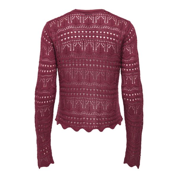 JDY gehaakt vest rhubarb 15347234