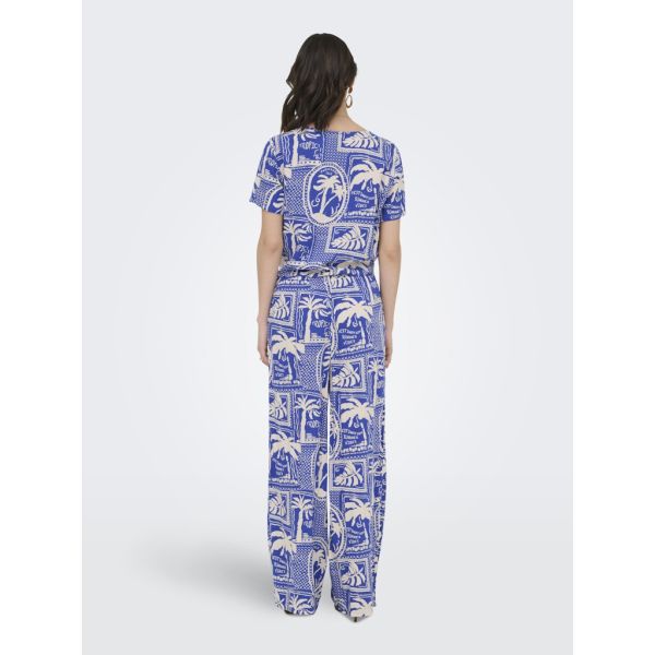JDY viscose print broek surf the web