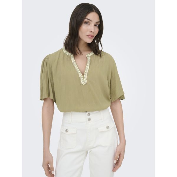 JDY embroided blouse petrified oak 15373083