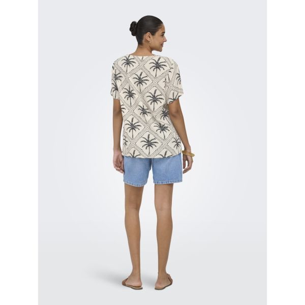 JDY print blouse sandshell 15370082