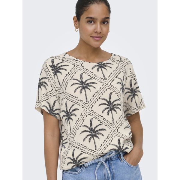 JDY print blouse sandshell 15370082
